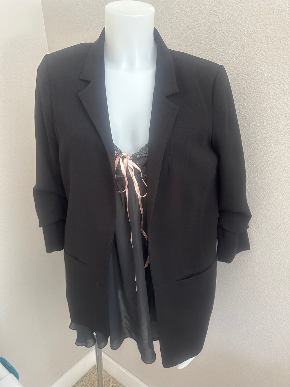 H&M Black Long Women's Blazer Jacket